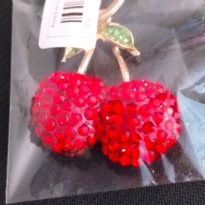 Charming Cherry Keychain Cute Fruit Shape Key Ring